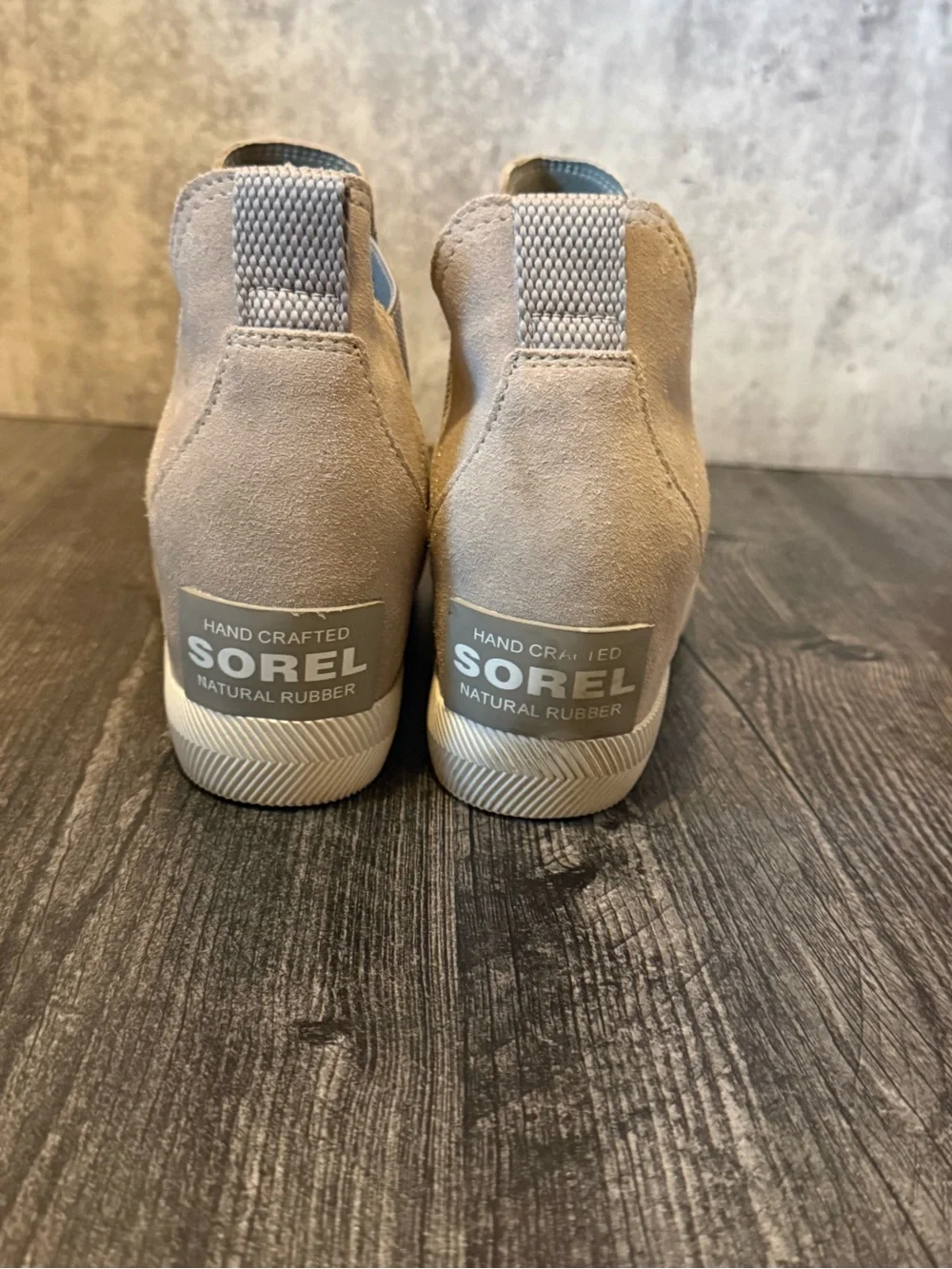 Women's Slip-On Wedge Suede Sneakers in Gray